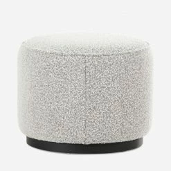 Lulu And Georgia Bouclé + Textural Fabric Aldora Stool