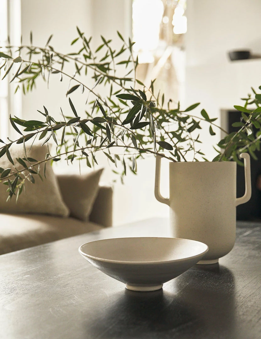 Lulu And Georgia Sheldon Ceramics Flared Bowl, Stone Outdoor Collection