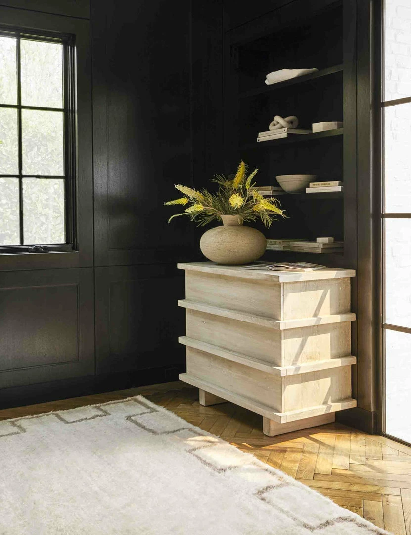 Lulu And Georgia Corliss 3-Drawer Dresser, White Wash