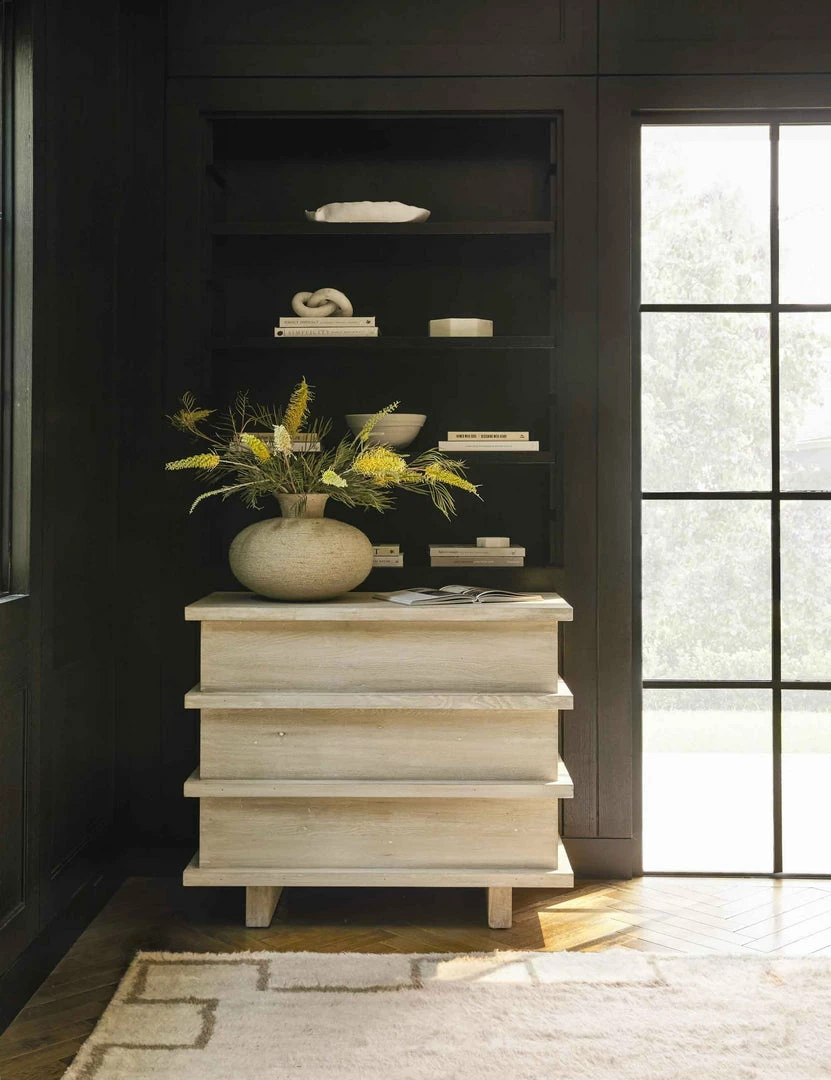 Lulu And Georgia Corliss 3-Drawer Dresser, White Wash