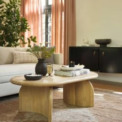 Lulu And Georgia Ada Oval Coffee Table, Natural Élan Byrd Collection