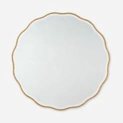 Lulu And Georgia Regina Andrew Candice Round Mirror Curved + Rounded