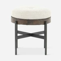 Lulu And Georgia Emile Round Ottoman Curved + Rounded