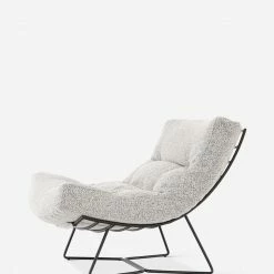 Lulu And Georgia Bouclé + Textural Fabric Menorca Accent Chair