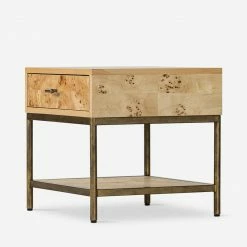 Lulu And Georgia Lorca Burl Wood Side Table Furniture
