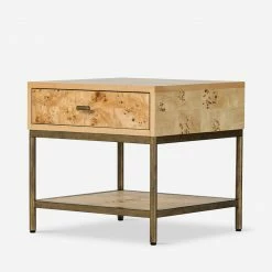 Lulu And Georgia Lorca Burl Wood Side Table Furniture