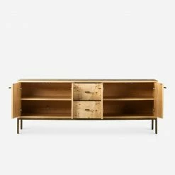 Lulu And Georgia Lorca Burl Wood Media Console