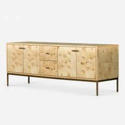 Lulu And Georgia Lorca Burl Wood Media Console
