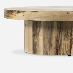 Lulu And Georgia Boni Round Pedestal Coffee Table New
