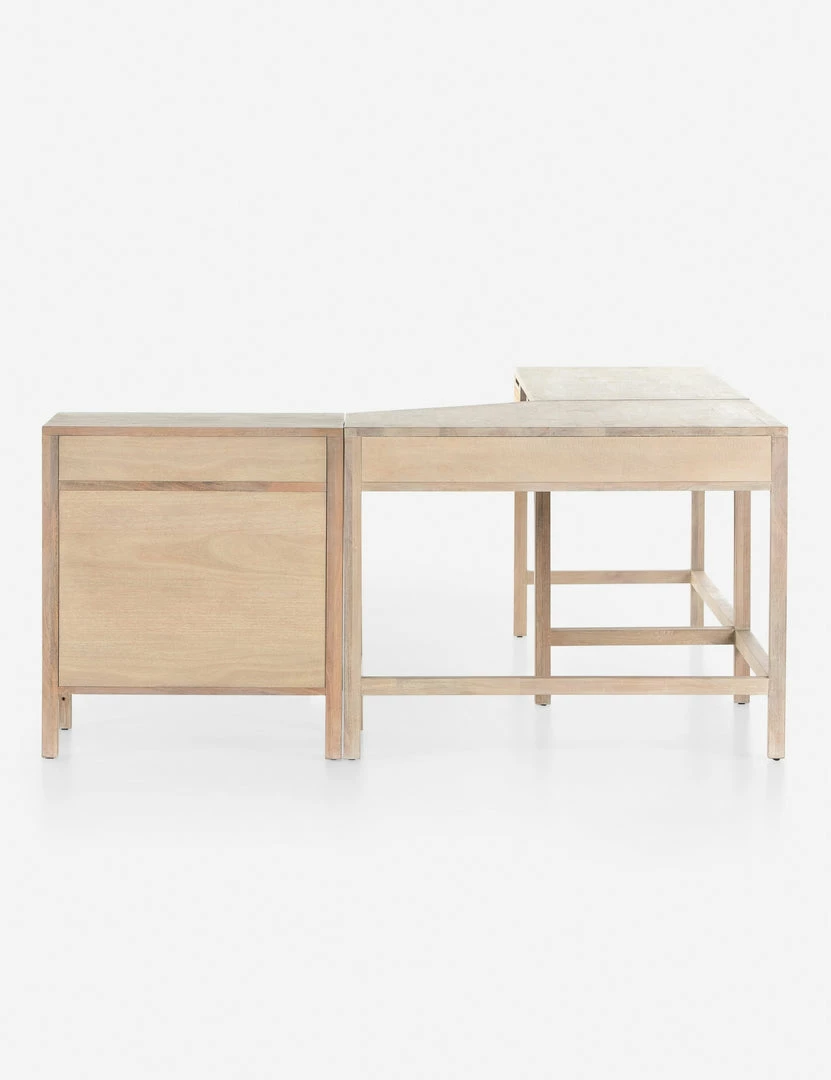 Lulu And Georgia Furniture Margot Modular Desk With Filing Cabinet