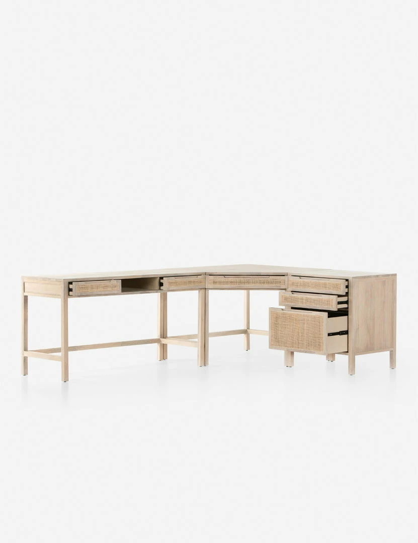 Lulu And Georgia Furniture Margot Modular Desk With Filing Cabinet