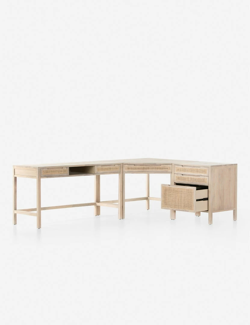 Lulu And Georgia Furniture Margot Modular Desk With Filing Cabinet