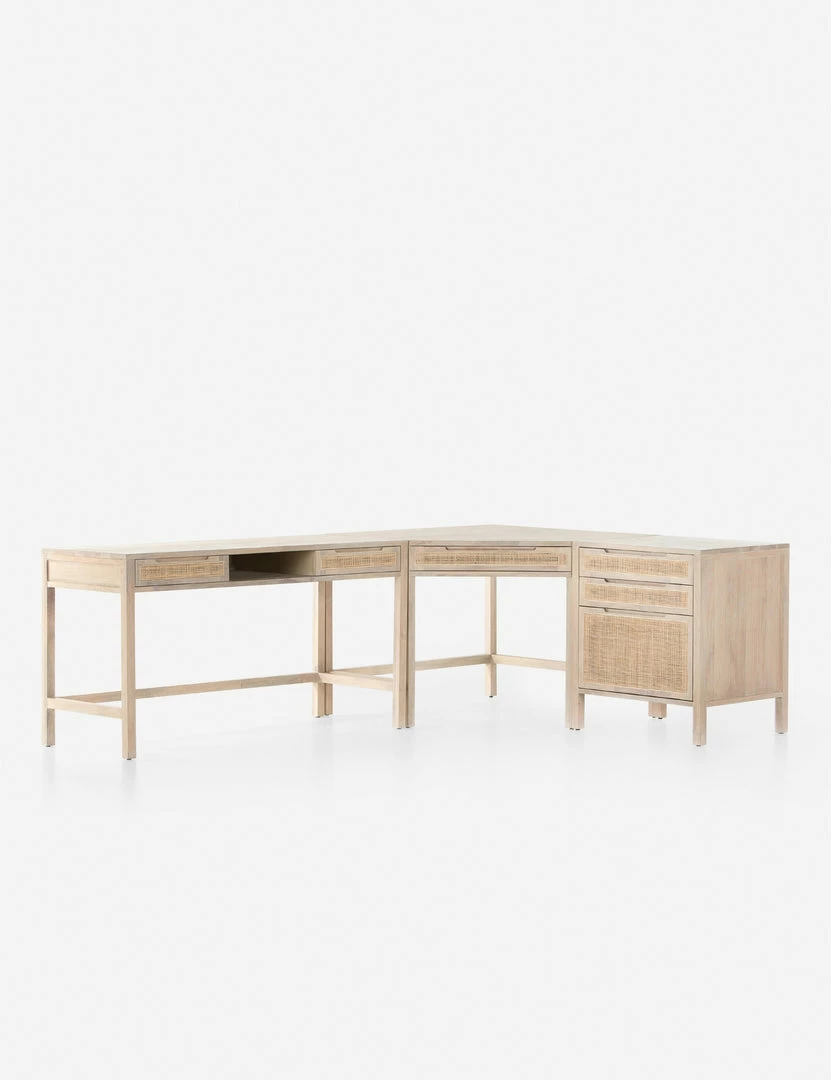 Lulu And Georgia Furniture Margot Modular Desk With Filing Cabinet