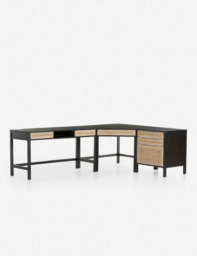 Lulu And Georgia Furniture Margot Modular Desk With Filing Cabinet