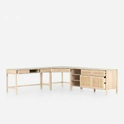 Lulu And Georgia Furniture Margot Modular Desk With Filing Sideboard