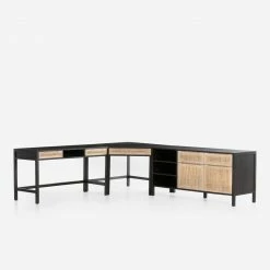 Lulu And Georgia Furniture Margot Modular Desk With Filing Sideboard