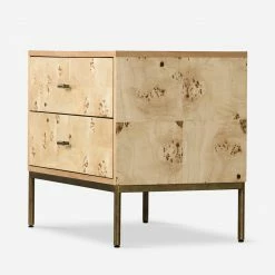 Lulu And Georgia Lorca Burl Wood Nightstand