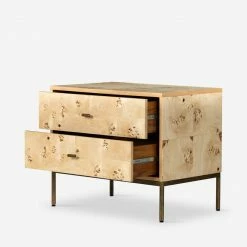 Lulu And Georgia Lorca Burl Wood Nightstand