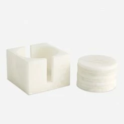Lulu And Georgia Kitchen + Dining Ofeliah Alabaster Coasters (Set Of 8)