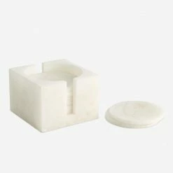 Lulu And Georgia Kitchen + Dining Ofeliah Alabaster Coasters (Set Of 8)