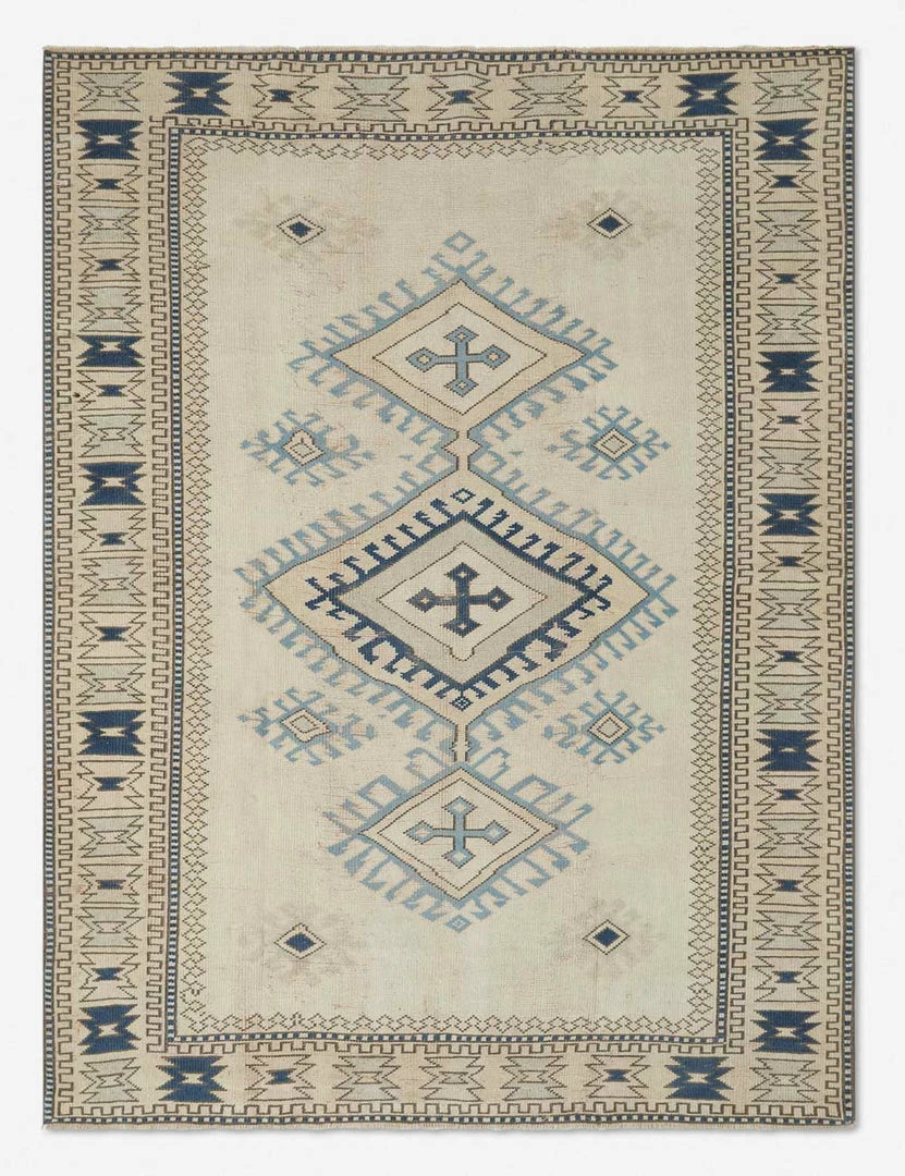 Lulu And Georgia Hidara Vintage Rug, 5'10"W X 7'9"L