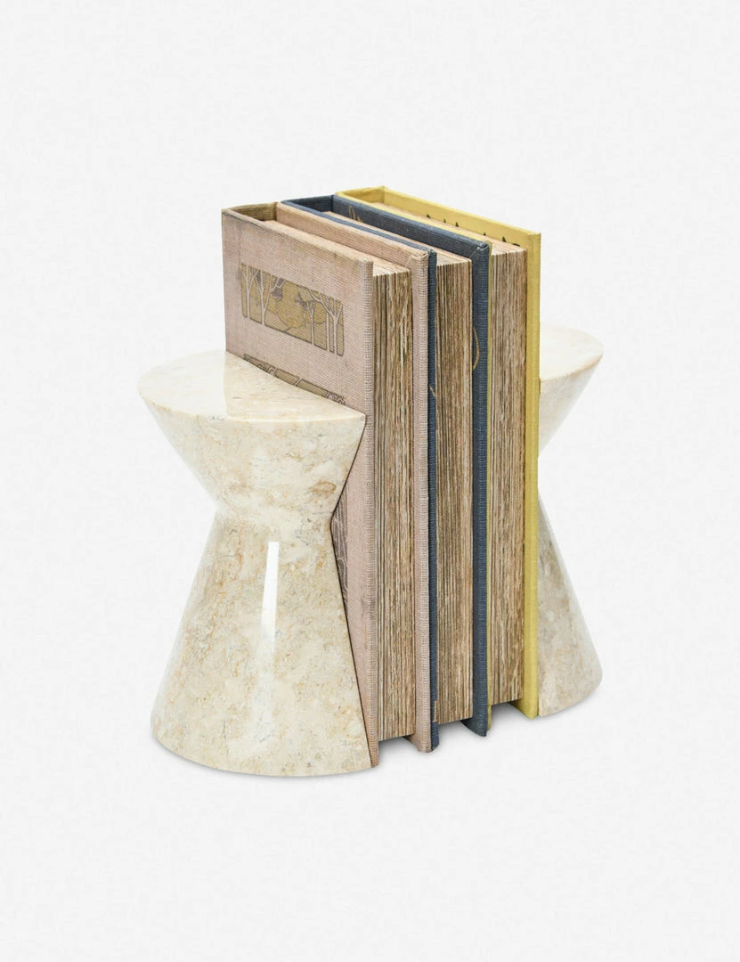 Lulu And Georgia Lucca Marble Bookends (Set Of 2) Décor