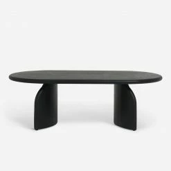 Lulu And Georgia Ada Oval Coffee Table, Black Organic Harmony Collection