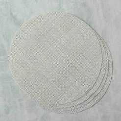 Lulu And Georgia Chilewich Basketweave Round Placemat (Set Of 4) Outdoor Collection