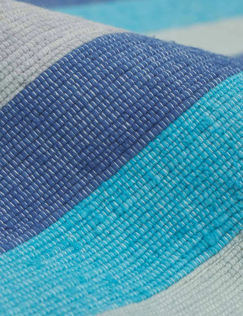 Lulu And Georgia Bolé Road Textiles Turkana Bath Mat, Azure