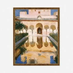 Lulu And Georgia'Hall Of The Ambassadors, Alhambra, Granada' Wall Art By Joaquin Sorolla Y Bastida