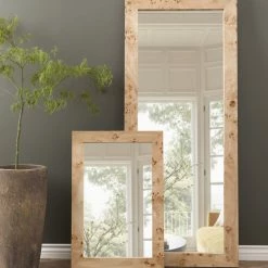Lulu And Georgia Bree Burl Wood Floor Mirror