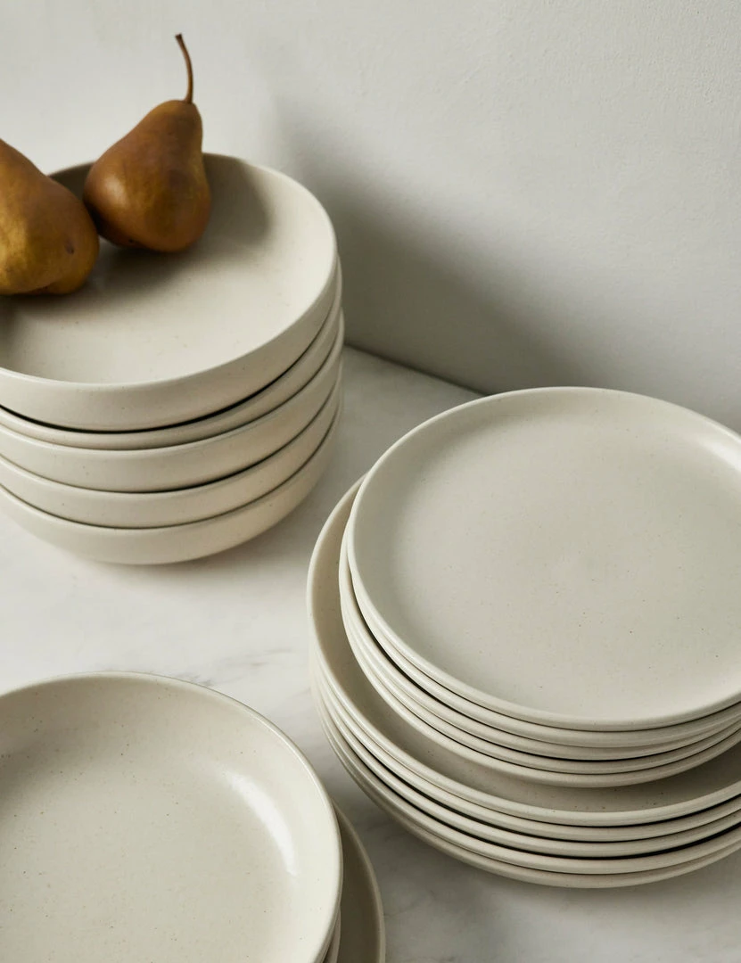 Lulu And Georgia Casafina Pacifica Dinnerware, Vanilla (18-Piece Set) Earth Tones