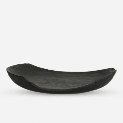 Lulu And Georgia Charred Zelkova Wood Plate, Small By Namu Home Goods Organic Harmony Collection