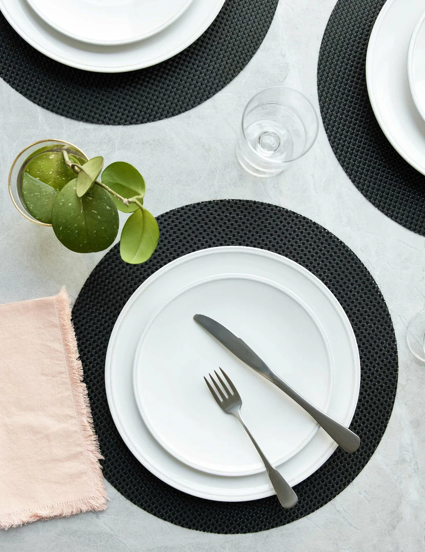 Lulu And Georgia Chilewich Basketweave Round Placemat (Set Of 4) Outdoor Collection