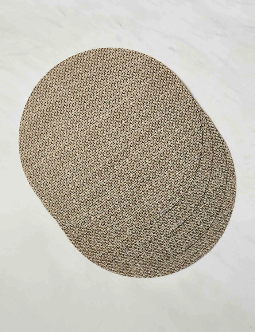 Lulu And Georgia Chilewich Basketweave Round Placemat (Set Of 4) Outdoor Collection