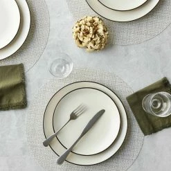 Lulu And Georgia Chilewich Basketweave Round Placemat (Set Of 4) Outdoor Collection