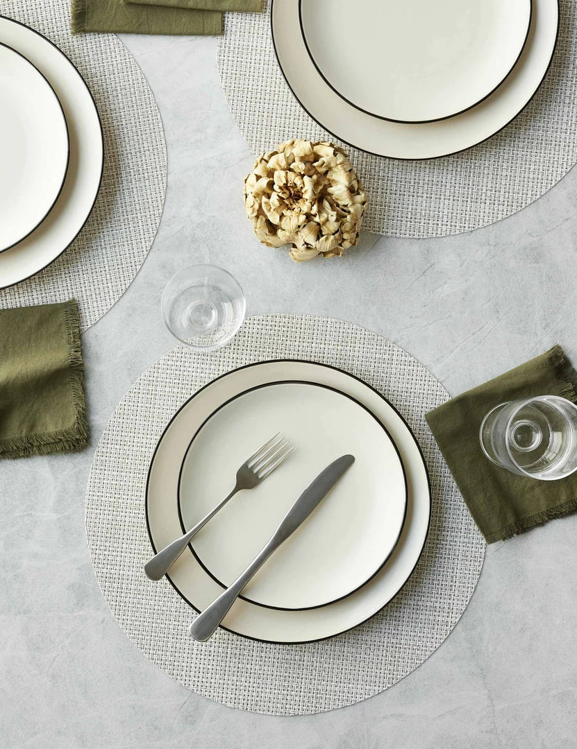 Lulu And Georgia Chilewich Basketweave Round Placemat (Set Of 4) Outdoor Collection