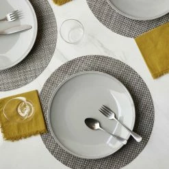 Lulu And Georgia Chilewich Basketweave Round Placemat (Set Of 4) Outdoor Collection