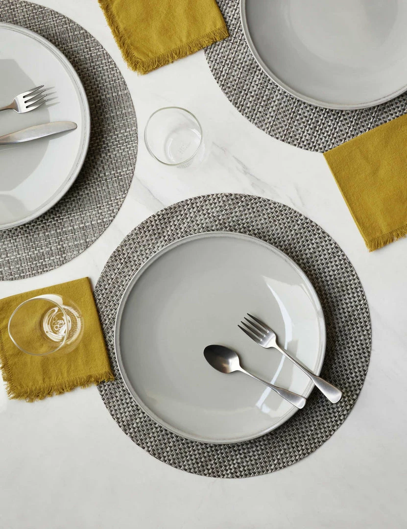 Lulu And Georgia Chilewich Basketweave Round Placemat (Set Of 4) Outdoor Collection