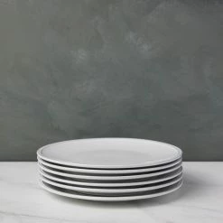 Lulu And Georgia Kitchen + Dining Friso Dinner Plates (Set Of 6) By Costa Nova