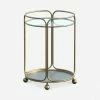 Lulu And Georgia Curved + Rounded Nathalie Round Bar Cart