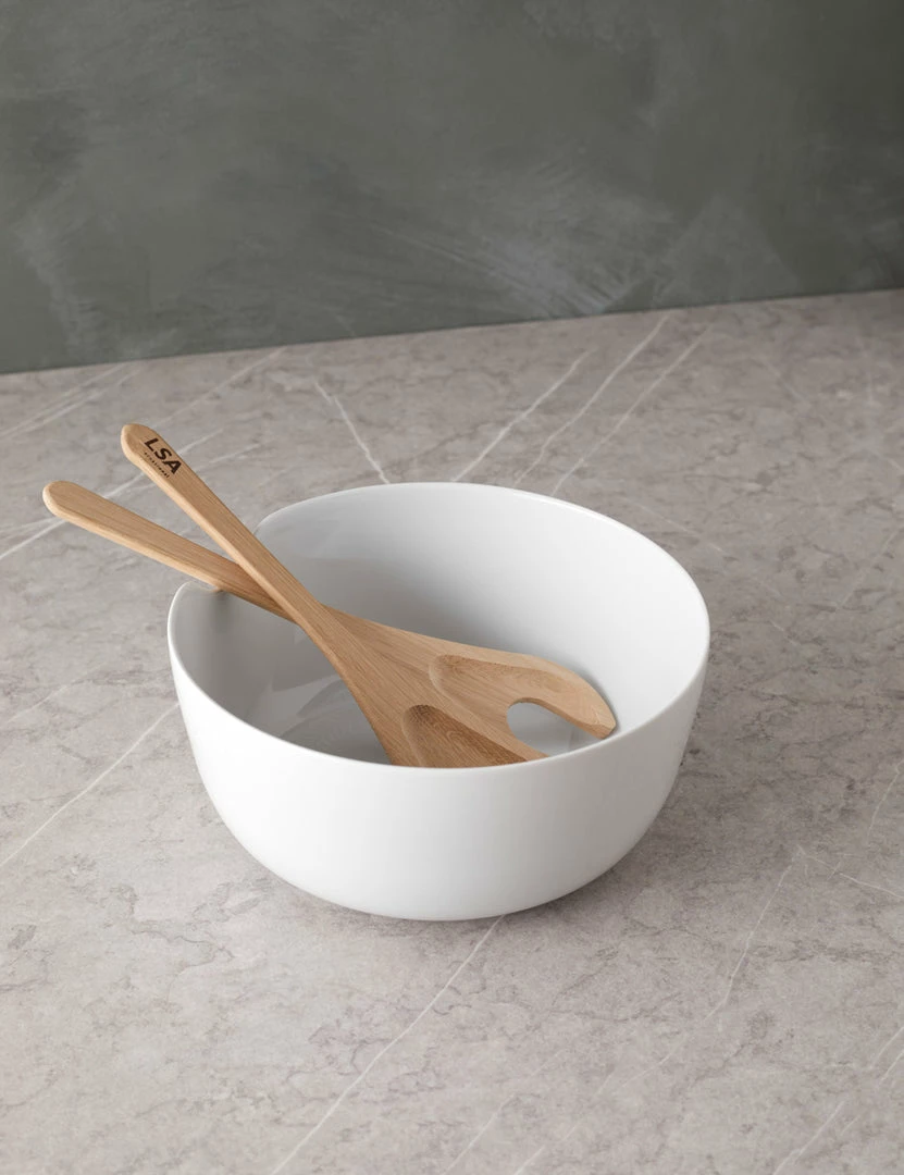 Lulu And Georgia Dine Bowl + Oak Servers By LSA International New