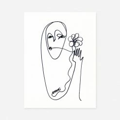 Lulu And Georgia Walls 'Flower' Print By Damienne Merlina