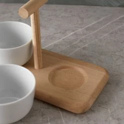 Lulu And Georgia New Dine Duo Condiment Set + Oak Base By LSA International