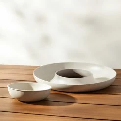 Lulu And Georgia Outdoor Collection Etta Bamboo Chip + Dip Set By Ekobo