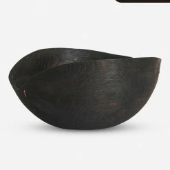 Lulu And Georgia Organic Harmony Collection Korean White Oak Black Wave Bowl By Namu Home Goods