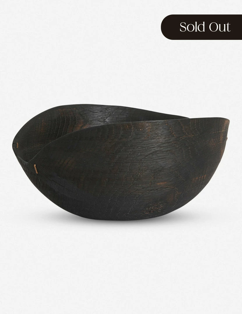 Lulu And Georgia Organic Harmony Collection Korean White Oak Black Wave Bowl By Namu Home Goods