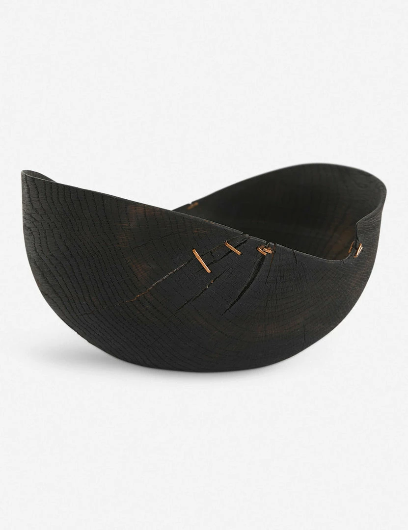 Lulu And Georgia Organic Harmony Collection Korean White Oak Black Wave Bowl By Namu Home Goods