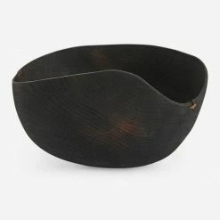 Lulu And Georgia Korean White Oak Black Wave Bowl, Medium By Namu Home Goods Organic Harmony Collection
