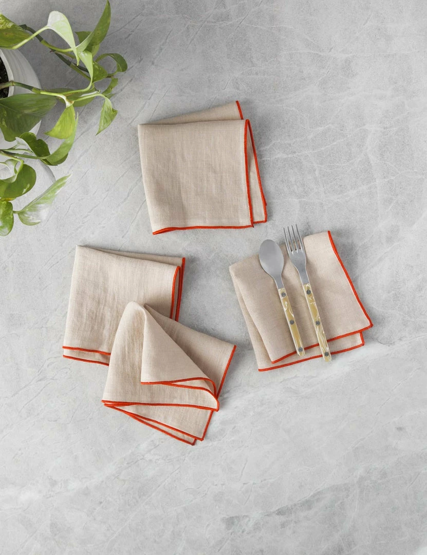 Lulu And Georgia Kitchen + Dining MADRE Linen Napkins (Set Of 4)
